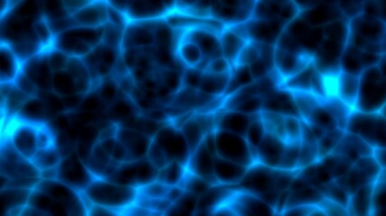 Canvas Print - Glowing light blue and royal blue gradient flow on black background 4K