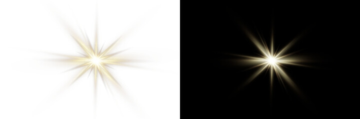 Wall Mural - vector transparent sunlight with sun glare. overlay, sun rays and glare, sun, sunrays, light transit
