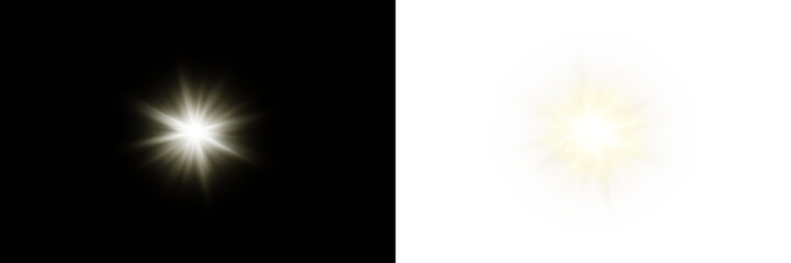 Wall Mural - vector transparent sunlight with sun glare. overlay, sun rays and glare, sun, sunrays, light transit