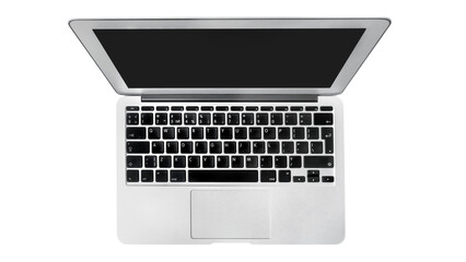 Laptop on transparent background.