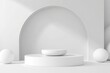©  MH STAR - Minimalist product display platform, white arch background
