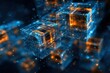 © INAYA SALSABILA - Glowing Cubes Abstract Digital Art