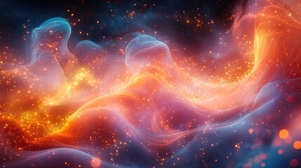 Wall Mural - energetic fields emanate from inanimate objects, their invisible forces rendered visible, an aura of