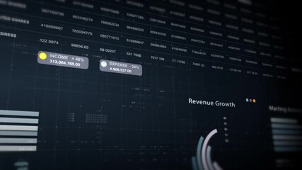 Poster - Dynamic data visuals for business info graphics, animated charts, and data-driven insights for a business meeting mock-up. Explore the world of trading, stock exchanges, and crypto