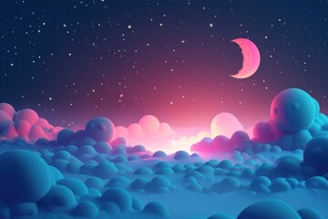 Wall Mural - cute night sky background astronomy outdoors nature.