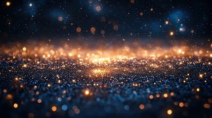 Wall Mural - silver stars twinkle in the dark expanse of the night sky