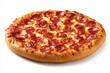 © Moiseieva  - Pepperoni pizza isolated on white background. Close up. Top view.