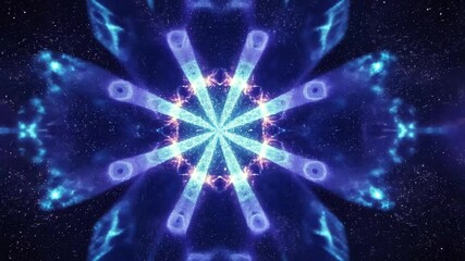 Wall Mural - vibrant nebula mirror tunnel showcasing infinite cosmic beauty and colors, endless nebula mirror tun