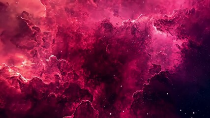 Wall Mural - vibrant cosmic clouds in shades of pink and red reveal the secrets of the universe, abstract cosmic 