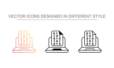 binary vision icon design with white background stock illustration