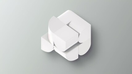 Aufkleber - Seamless white animated background with optical illusion effect. Perfect for motion backgrounds, UI design or minimal style visual branding. 3d rendering 4K