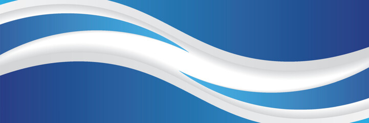 Wall Mural - abstract blue wavy business style background. vector illustration