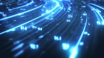 Wall Mural - big data digital hitech background/ animation of an abstract wallpaper big data business digital tec