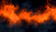 © john - burning fire background with rising orange flames and black smoke for halloween design, horror flyer or digital art