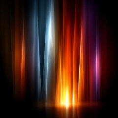 Aufkleber - Abstract Spectrum: Vibrant Light Beams and Color Gradients on a Dark Backdrop