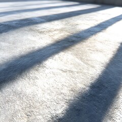 Poster - Abstract Shadows on Concrete: A Textured Ground with Linear Light Patterns and Architectural Minimalism.