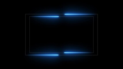 Wall Mural - glowing neon light frame rectangle loading icon background neon box icon rectangle border frame in t