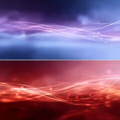 Fototapete - Abstract Light Streams in Dual Tones: A Visual Harmony of Color, Energy, and Modern Design for Backgrounds and Creative Projects