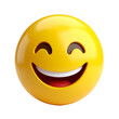 © photostockatinat - A close-up image of a smiling emoji with a yellow face and a cheerful expression