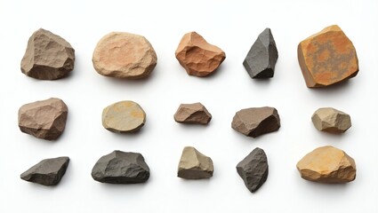Leinwandbilder - various shaped stones on a display. showcasing the natural beauty and textures