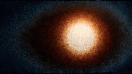 Wall Mural - a bright white light emanates from a dark textured center surrounded by warm orange and cool blue hu