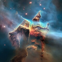 Wall Mural - the stunning nebula in the cosmic landscape