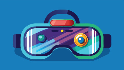 Leinwandbilder - Colorful vector illustration of gaming glasses showcasing vibrant buttons and a sleek design for modern technology enthusiasts in gaming