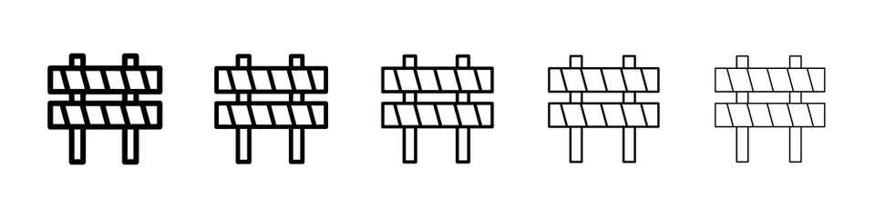 Wall Mural - Roadblock icon symbol pictogram. stroke designs.