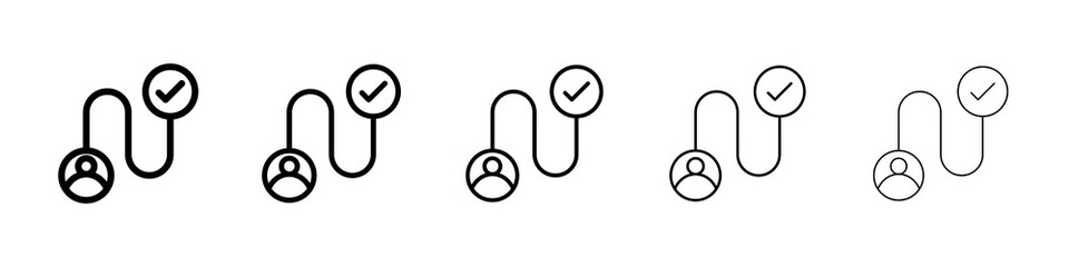 Wall Mural - Customer journey icon symbol pictogram. stroke designs.
