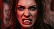 © kenpaul - exaggerated crazy woman is angry
