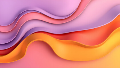 Wall Mural - dynamic 3D undulating pattern, clipart style. with white shades