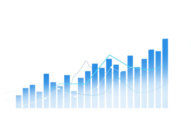 Leinwandbilder - PNG business graph chart.Analysis finance grow graph and market investment. Financial business plan,earnings,sale and strategy. Stock market chart, exchange financial growth diagram.	