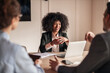 © Jelena - Professional Businesswoman Leading a Collaborative Meeting in Office Setting