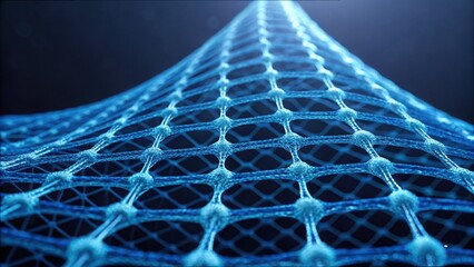 Poster - Futuristic Neural Network Growth Visualization in Macro Perspective