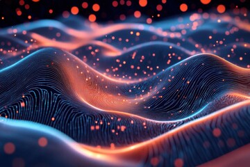 Wall Mural - Abstract Digital Waveforms