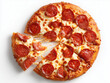 © Graphicsign - Whole Pepperoni Pizza with One Slice Pulled Out