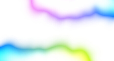 Wall Mural - abstract neon glowing color gradients shape cutout on transparent background, neon wave fluid overla
