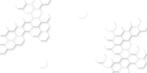 Canvas Print -  abstract honeycomb mosaic white background, abstract geometric pattern of white hexagons, hexagon concept design abstract technology background, Abstract arrangement of white hexagonal.