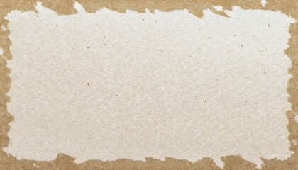 Leinwandbilder - aged parchment texture with rough brown border and natural fiber details for vintage web background, print invitation, scrapbook paper, or rustic branding design

