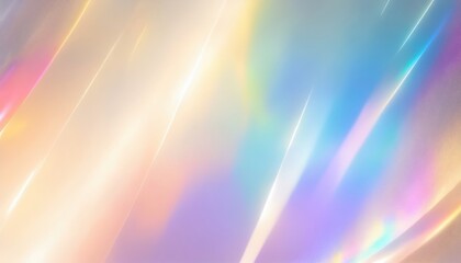 Aufkleber - ethereal light spectrum on soft translucent surface with abstract prismatic glow and flowing pastel hues, ideal for modern web design, luxury branding, or minimal print layout with copy space

