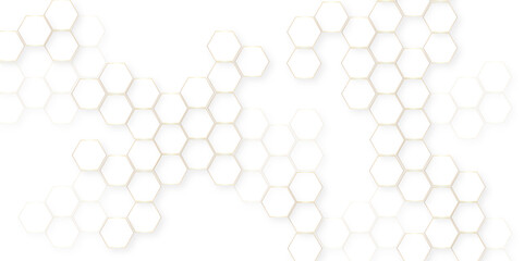 Canvas Print - abstract geometric mesh cell texture modern futuristic wallpaper, white 3d render hexagonal geometri