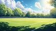 © Aliando - Serene athletic field beneath a vast sky, painted with tranquility and athletic promise