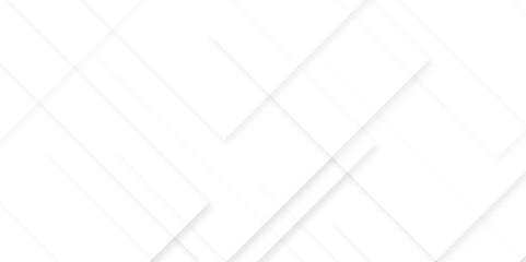 Canvas Print - abstract white and gray overlap triangle geometric technology pattern, modern abstract light silver 