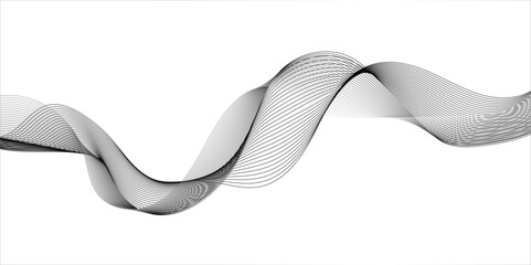 Canvas Print - abstract grey wave line texture background, abstract interlacing lines and points digital connection
