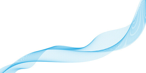Wall Mural - abstract blue wave halftone line composition, echnology flow tech transparent line stripe energy con