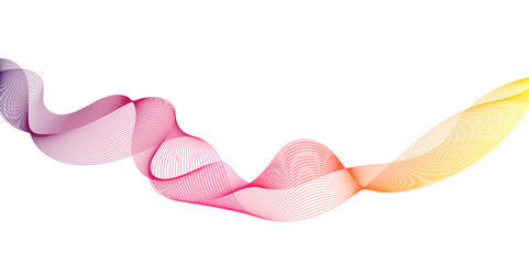 Canvas Print - abstract modern golden or pink wave lines background, abstract colorful wave with dotted lines on wh