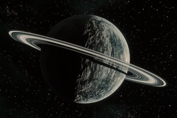 Wall Mural - Ringed planet in space (2)