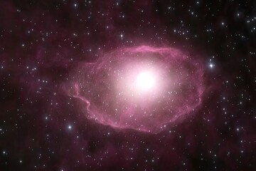 Wall Mural - Cosmic nebula glows