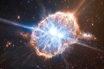 Wall Mural - Cosmic explosion in deep space (3)