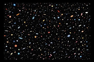 Wall Mural - Galaxies scattered across the universe